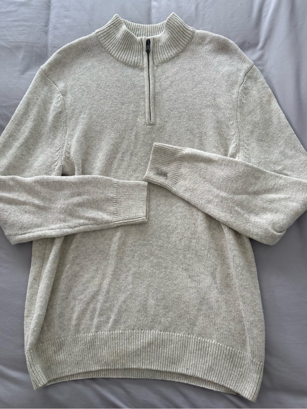 Sonoma Men's Half-Zip Knit Sweater in Oatmeal